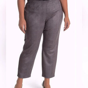 T Tahar plaid faux suede pants women plus size tummy control size 1X
